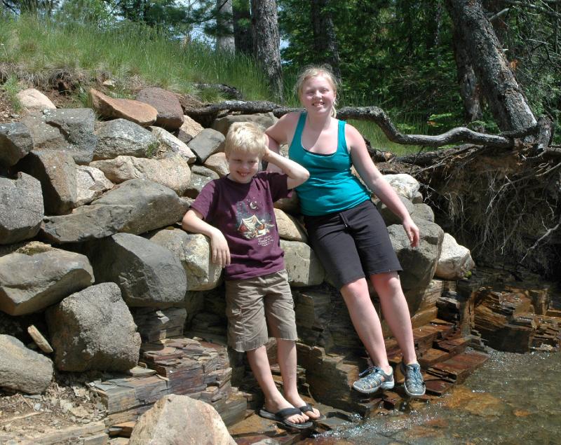 pine lake pose.jpg - Taking a breake at the Pine Lake camp site
